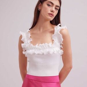 Anne Fontaine ruffle crop top